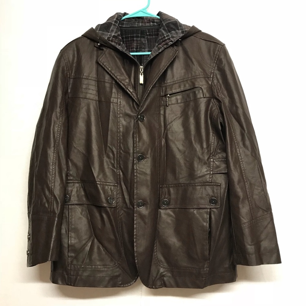 Men’s detachable thicken layer leather Jackets